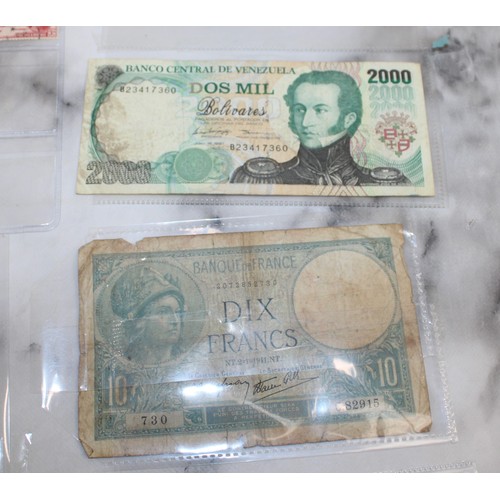 386 - Quantity of Mixed Worldwide Currency Banknotes along with Stamps