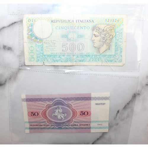 386 - Quantity of Mixed Worldwide Currency Banknotes along with Stamps