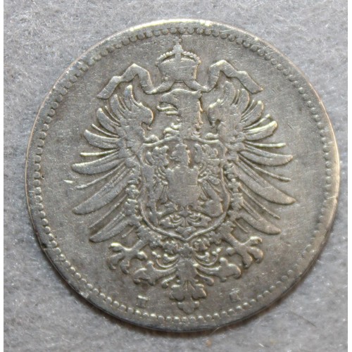 402 - 1874 German 1 Mark Coin + 1907 German Half Mark Coin