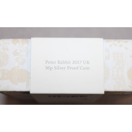 391 - The Royal Mint Boxed Beatrix Potter Peter Rabbit 2017 UK 50p Silver Proof Coin