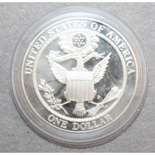 524 - USA Silver 1oz Commemorative 2008 One Dollar Coin In A Box