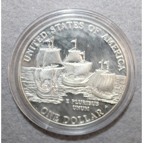 528 - USA One 1oz Commemorative Dollar Silver Coin