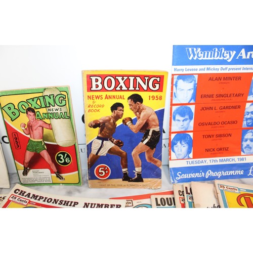 643 - Collection Of Boxing Programmes Dated 1975/1979/1981/1977 Boxing Annuals Dated 1953/1958 And A Large... 