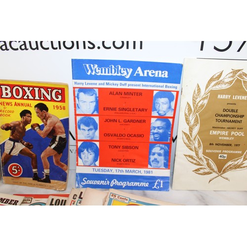 643 - Collection Of Boxing Programmes Dated 1975/1979/1981/1977 Boxing Annuals Dated 1953/1958 And A Large... 