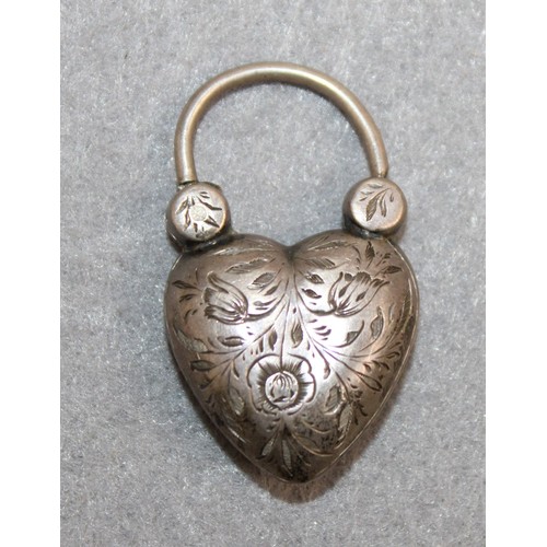 463 - Stamped WC Necklace/Locket & Unmarked Heart Locket