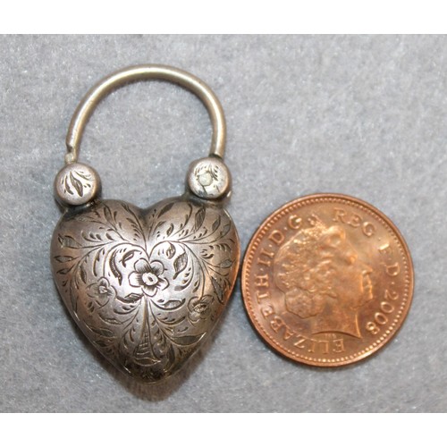 463 - Stamped WC Necklace/Locket & Unmarked Heart Locket