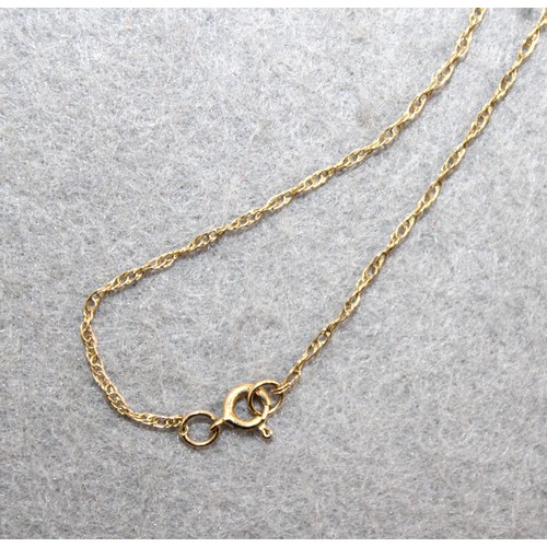 595 - Stamped 9k Gold Necklace Total Weight 0.82g