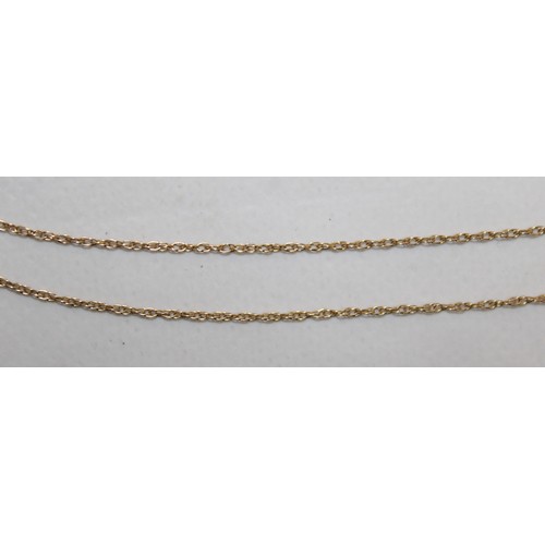 595 - Stamped 9k Gold Necklace Total Weight 0.82g