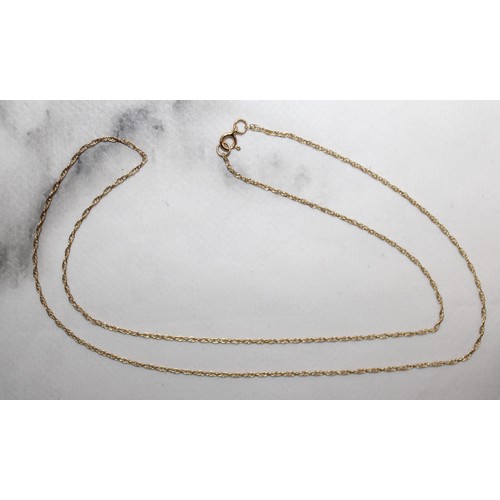 595 - Stamped 9k Gold Necklace Total Weight 0.82g