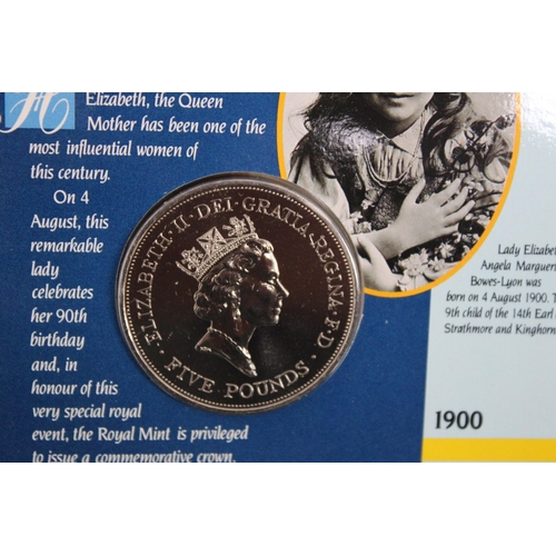 286 - Two Collectable Royal Mint Coin Packs Inc- 2001 Victorian Anniversary Crown Sealed In Pack & 90th Bi... 