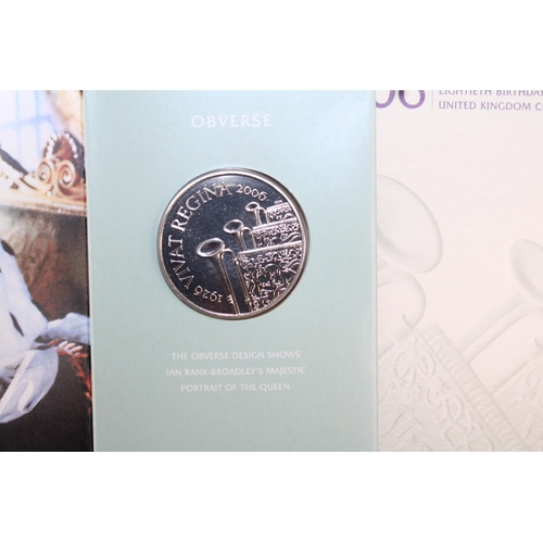 291 - Two Collectable Royal Mint Coin Packs Inc-Fiftieth Birthday Commemorative Crown & 2006 Queen Elizabe... 