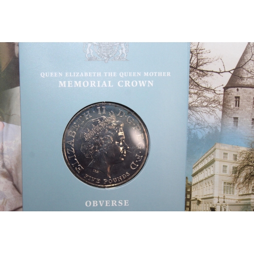 293 - Two Collectable Royal Mint Coin Packs Inc- Golden Jubilee UK Crown & Queen Mother Memorial Crown