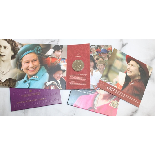 293 - Two Collectable Royal Mint Coin Packs Inc- Golden Jubilee UK Crown & Queen Mother Memorial Crown