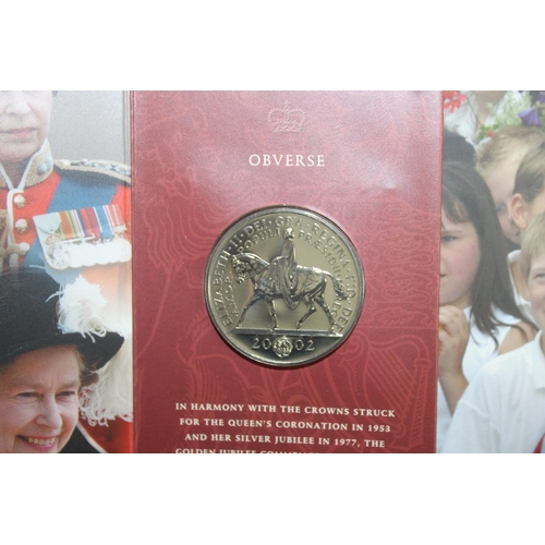 293 - Two Collectable Royal Mint Coin Packs Inc- Golden Jubilee UK Crown & Queen Mother Memorial Crown