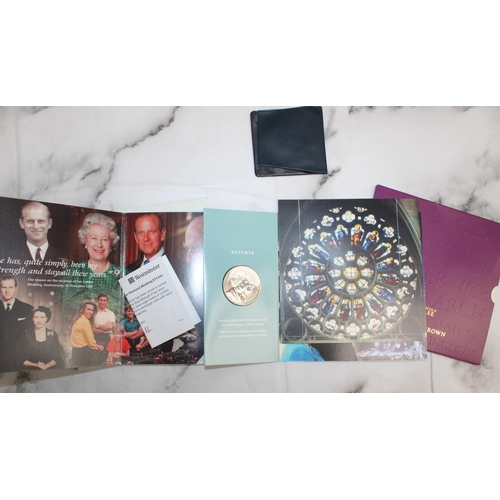 299 - Two Collectable Royal Mint Coin Packs Inc- 2007 Diamond Wedding Crown Comes With A Commemorative Coi... 