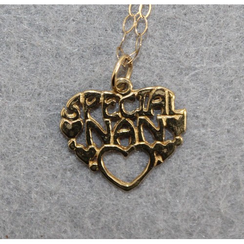 599 - Stamped 375 Gold Necklace & 