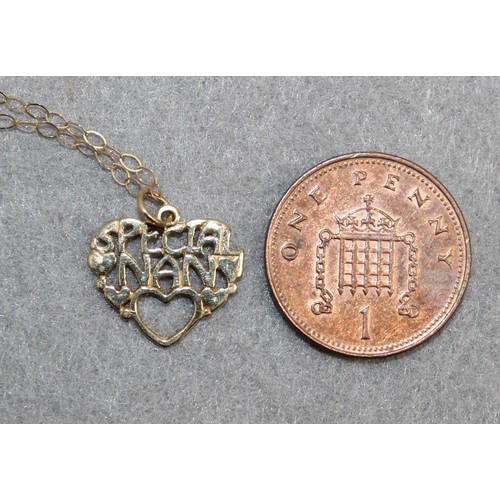 599 - Stamped 375 Gold Necklace & 