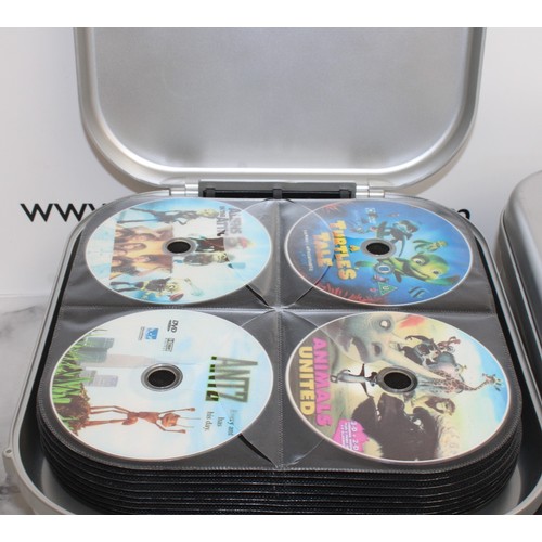 62 - 6 x CD Carry Cases Containing DVD's Unchecked