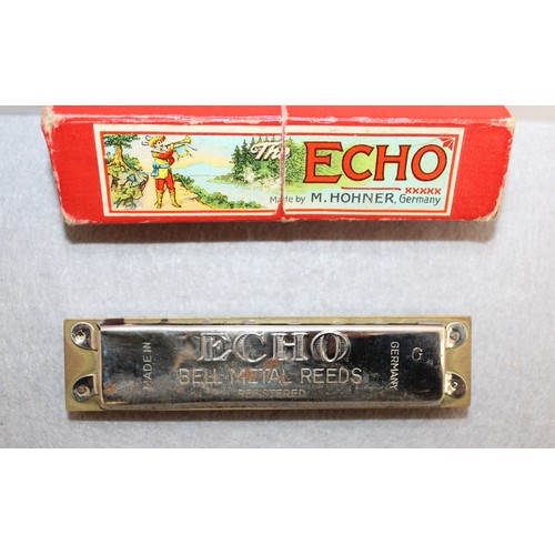 258 - Boxed THE ECHO Harmonika Made By Hohner Germany