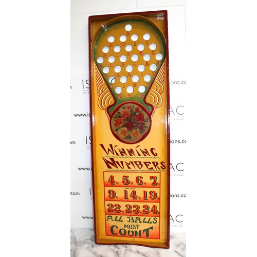 708 - 1930's Vintage Fairground Game
Height 137.5cm
Width 37cm
Depth 5.5cm
COLLECTION ONLY