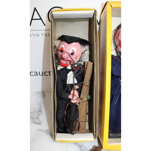 712 - Six Pelham Puppets - Some Boxed - Including School Master, Policeman And Others  - Various Condition... 