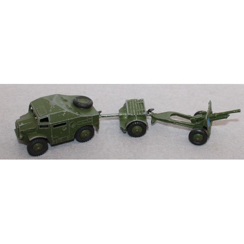 848 - DINKY TOYS Armoured Vehicle ( Field Artillery Tractor) With Trailer & 25 PR Gun