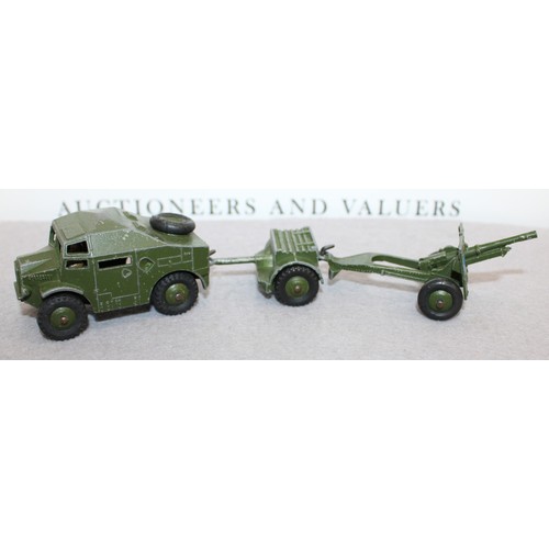 848 - DINKY TOYS Armoured Vehicle ( Field Artillery Tractor) With Trailer & 25 PR Gun