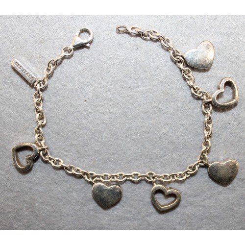 529 - Old Florence Stamped 925 Italy Silver Charm Bracelet/Thomas Sabo Charm Club Stamped 925 Silver Brace... 