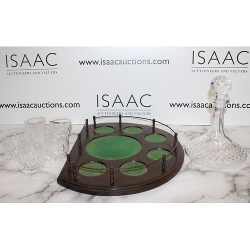 182 - A Collectable Presentation Tray With A Decanter And Six Crystal Glasses
COLLECTION ONLY