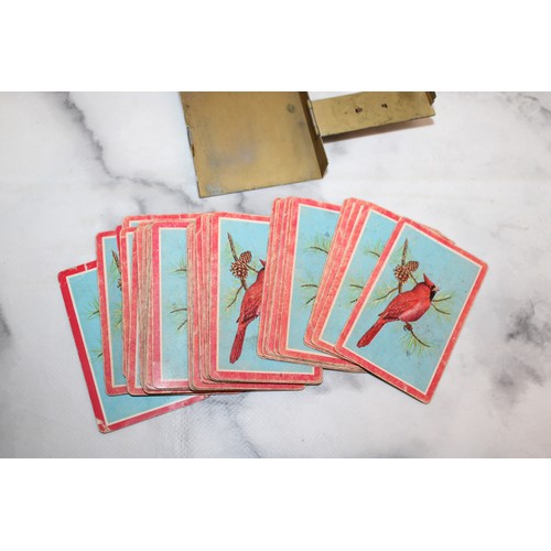 128 - Vintage Card Holder & Cards