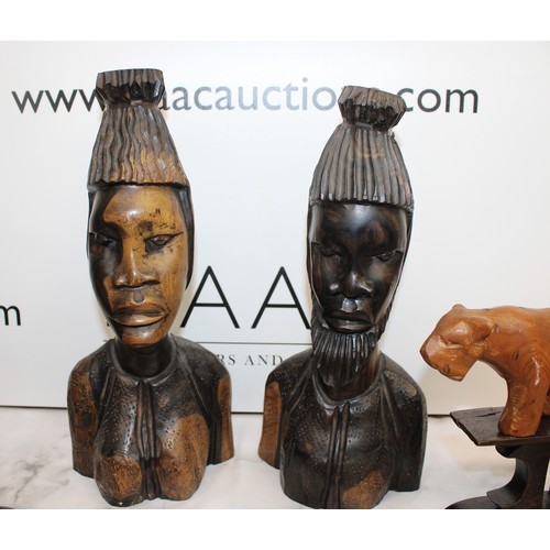 171 - A Selection Of Wooden Figurines Etc Tallest:29cm