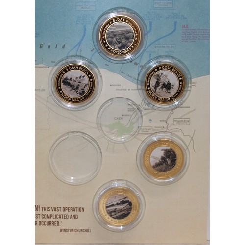 349 - 2 x Commemorative Coin Packs Including The Normandy Landings 75th Anniversary 1944-2019 & The Battle... 