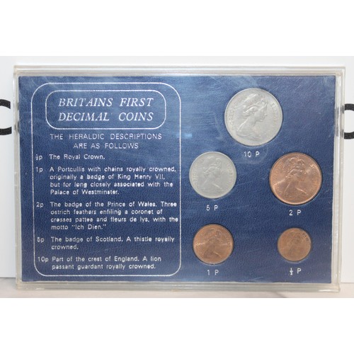 352 - Commemorative Coin Packs IncludingThe British Pounds, Shillings & Pence Memento Pack, Britains First... 