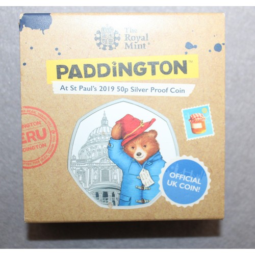 364 - Boxed The Royal Mint PADDINGTON At St Paul's 2019 50p Silver Proof Coin