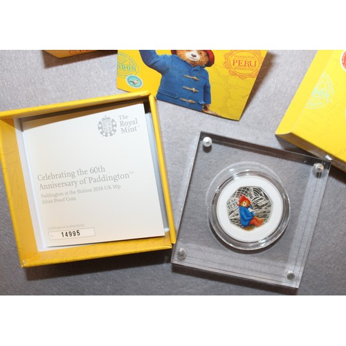 366 - Boxed The Royal Mint PADDINGTON At The Station 2019 50p Silver Proof Coin