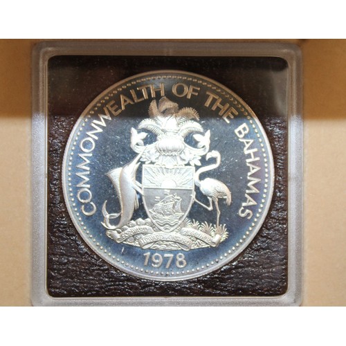 367 - Boxed BAHAMAS Anniversary Prince Charles $10 Proof Silver Coin