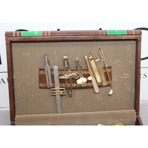 476 - Mixed Cufflinks/ Tie Pins Etc In Jewellery Box