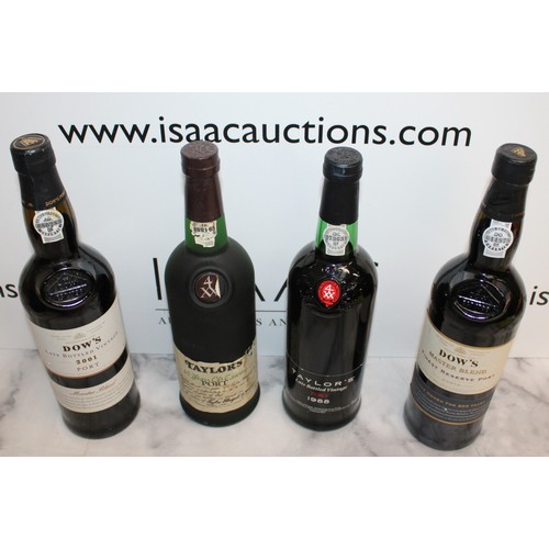 202 - 4 x Bottles Of Port Inc-Taylor's & Dow's
Collection Only