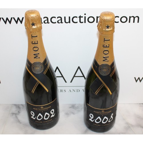 203 - 2 x Bottles Of Moet Champagne 2002/2008
Collection Only