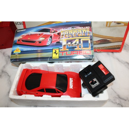 857 - 3 x Vintage Toys Inc- Boxed Corgi /Railway Set/Tandy Radio Controlled Ferrari F40 Turbo/Fisher Price... 