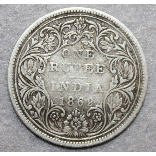 421 - 1862 One Rupee India