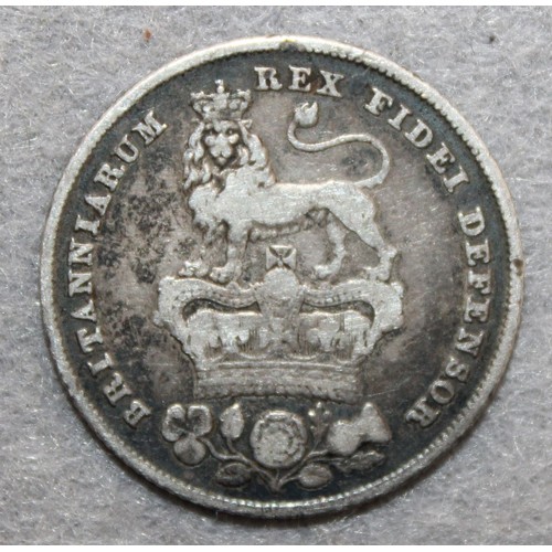 383 - 1826 Silver Shilling