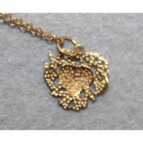 620 - Gold Special Nan Pendant On Chain Total Weight-1.35g In A Box