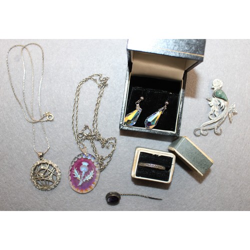 541 - Mixed Vintage Silver Jewellery Items Some Boxed Inc Brooches/Necklaces/Ring/Earrings