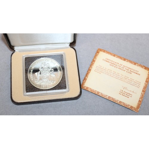 340 - Boxed 1978 Commonwealth Of The Bahamas $10 Proof Coin