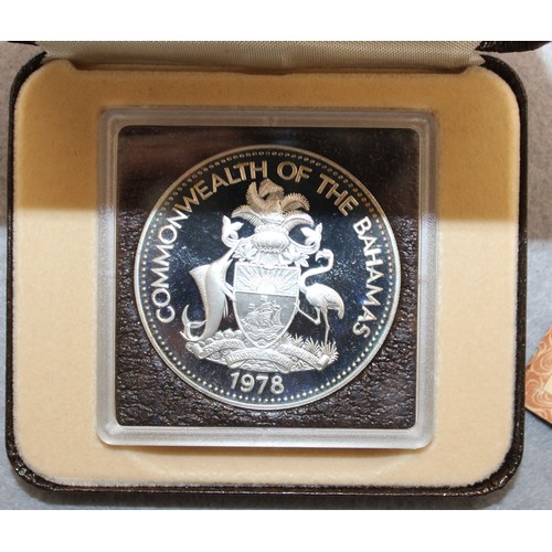 340 - Boxed 1978 Commonwealth Of The Bahamas $10 Proof Coin