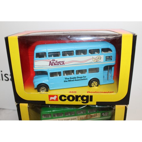 876 - 6 x Collectable Boxed Corgi Model Busses Inc 1 x Limited Edition