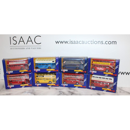 880 - 8 x Collectable Boxed Corgi Model Busses