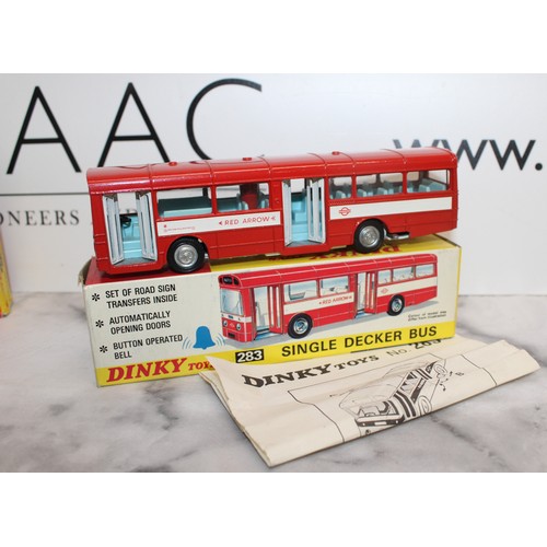 881 - 4 x Collectable Boxed Dinky Model Busses Inc: Die-Cast Silver Jubilee Bus