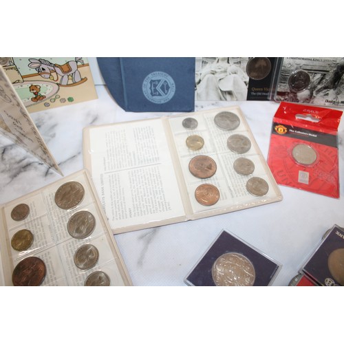 330 - Quantity Of Collectable Coins/Tokens Inc- Commemorative/Tokens/Baby's First Treasure/American Commem... 